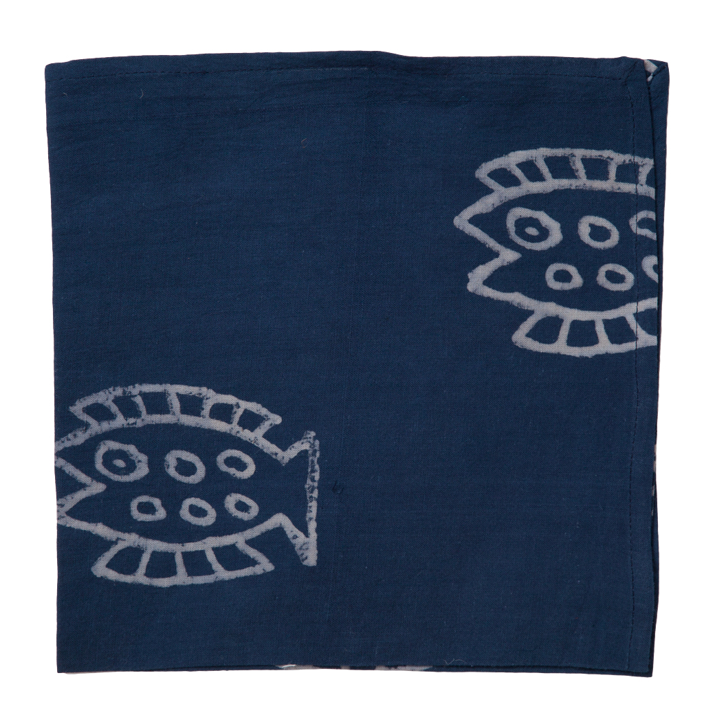 Countryside Napkin - Fish - Indigo (Set of 2)